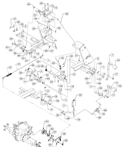 Part Location Diagram of 603-0697 Cub Cadet Shaft Assy, Forward/Reverse
